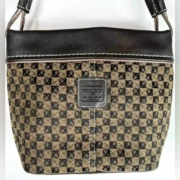 Liz Claiborne Vintage LC Monogram Handbag - Picture 7 of 13